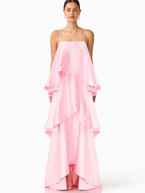 Elliatt Tilly Tiered Maxi Dress in Pale Pink